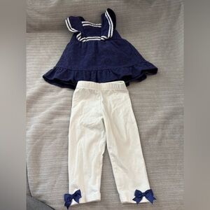 🌸5/$50🌸Rare Editions Navy Infant Outfit with White Accents